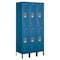 Salsbury Industries Wardrobe Locker, 36 in W, 18 in D, 78 in H, (3) Wide, (6) Openings, Blue 62368BL-U - alternate 1